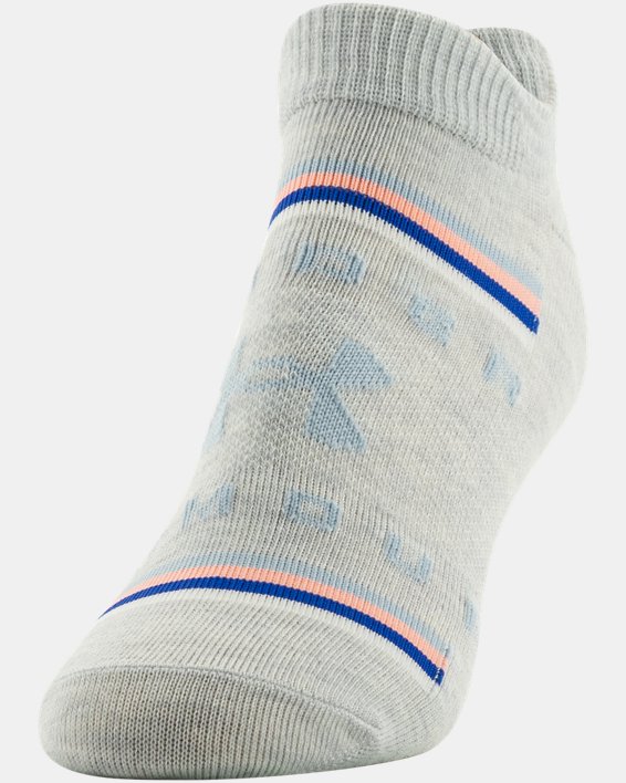 Women's UA Essential No Show – 6-Pack Socks, White, pdpMainDesktop image number 11